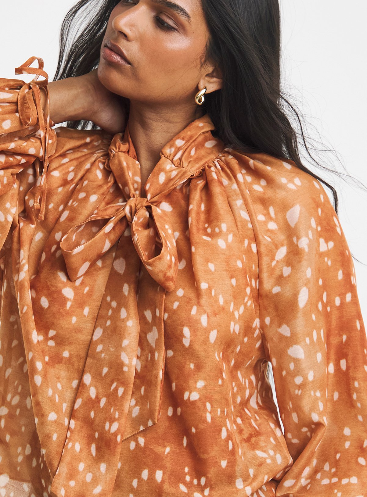 SIMPLY BE Animal Print Blouse 26 - Image 4 thumbnail